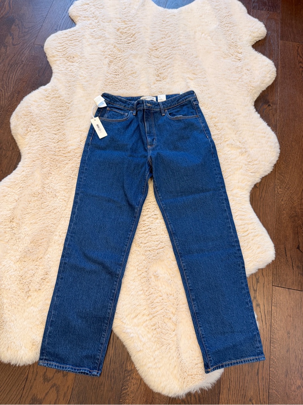 Denim Forum Classic Blue Straight Leg Jeans